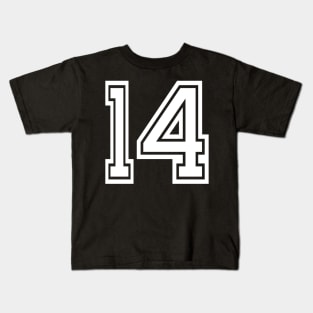 Numbers 14 for a sports team, group, or community Kids T-Shirt